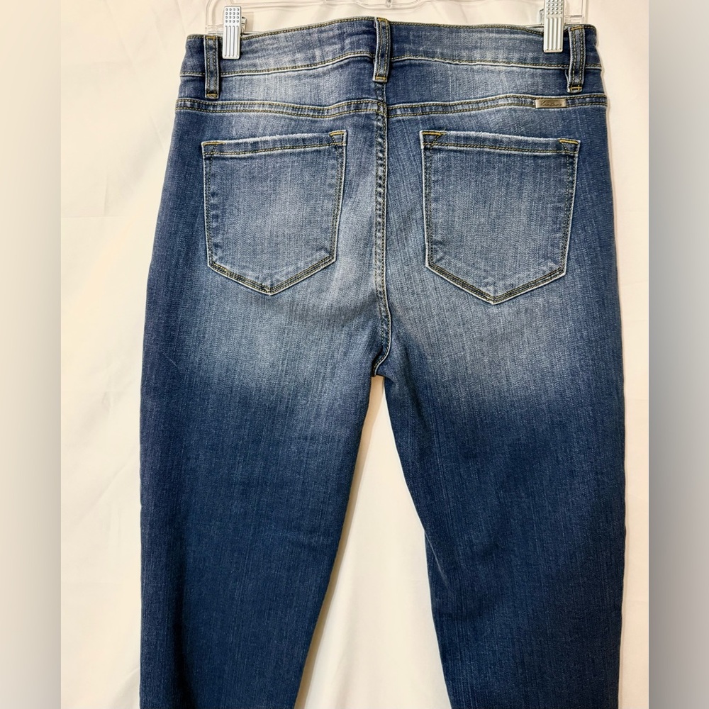 KanCan Ankle Length Distressed High Rise Skinny Jeans With Raw Frayed Hem Sz 13 - Picture 9 of 13